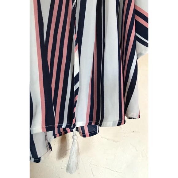 Boho Flowy Striped Top, Size Small - Picture 9 of 11